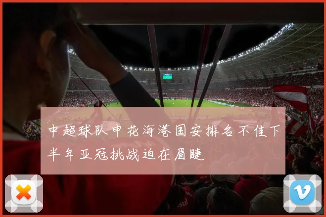 中超球队申花海港国安排名不佳下半年亚冠挑战迫在眉睫